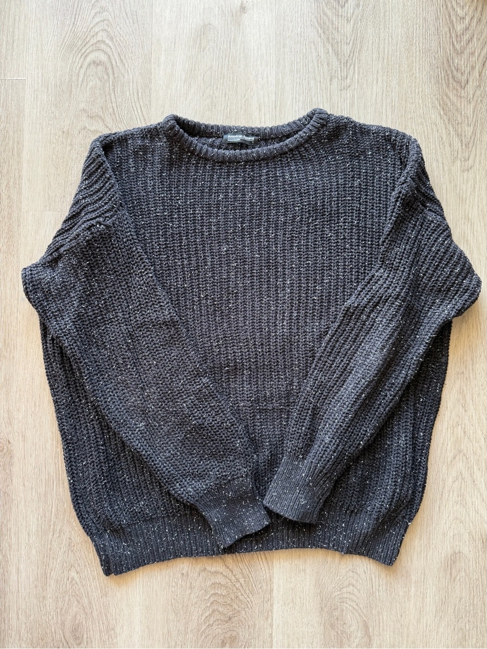 American Apparel Black fisherman sweater